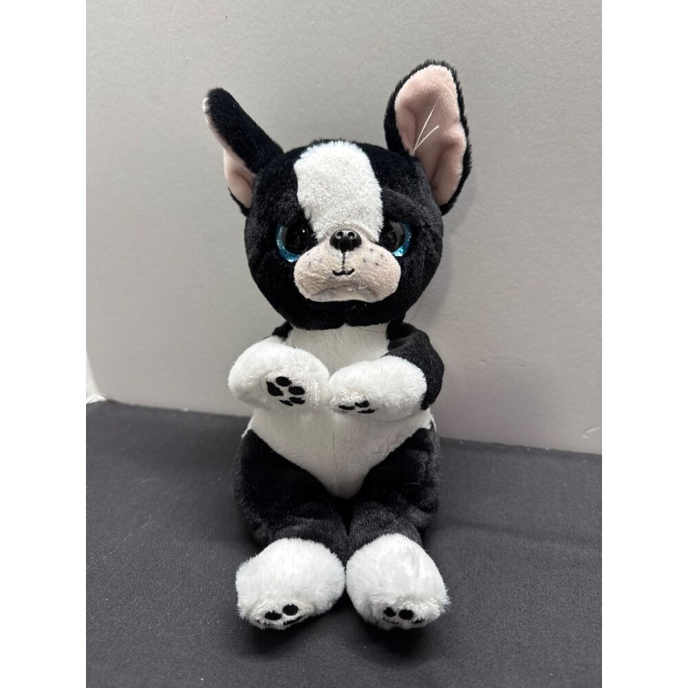 Ty 2024 Tink Plush Black and White Blue Eyes French Bulldog Stuffed Animal Toy